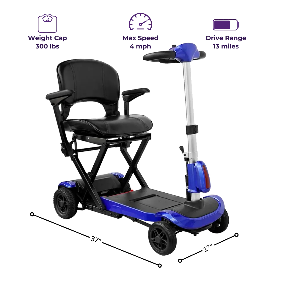Drive ZooMe Auto-Flex Folding Travel Scooter – FLEX-AUTO