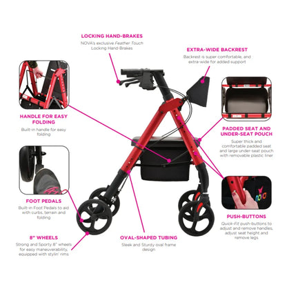 Nova Star 8 Rollator Model 4288