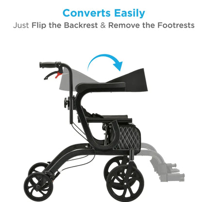 Nova Gemini 2-in-1 Rollator Transport Chair Model 4500BK