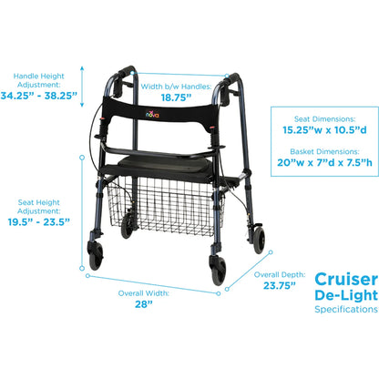 Nova Cruiser De-Light Rollator Model 4010