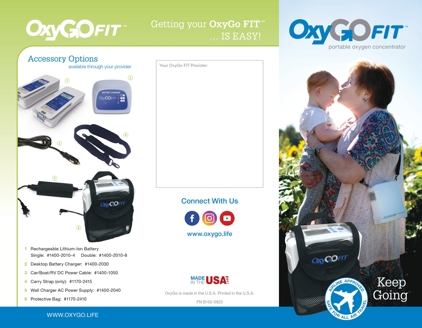 OxyGo Fit Portable Oxygen Concentrator
