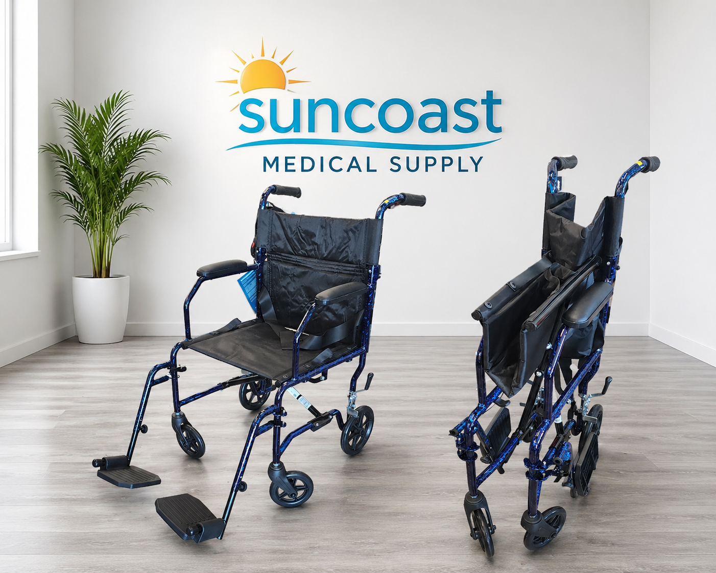 Proline 19" Deluxe Ultra Compact Aluminum Transport Chair