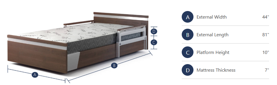 Sondercare Aura Premium 39" Home Hospital Bed