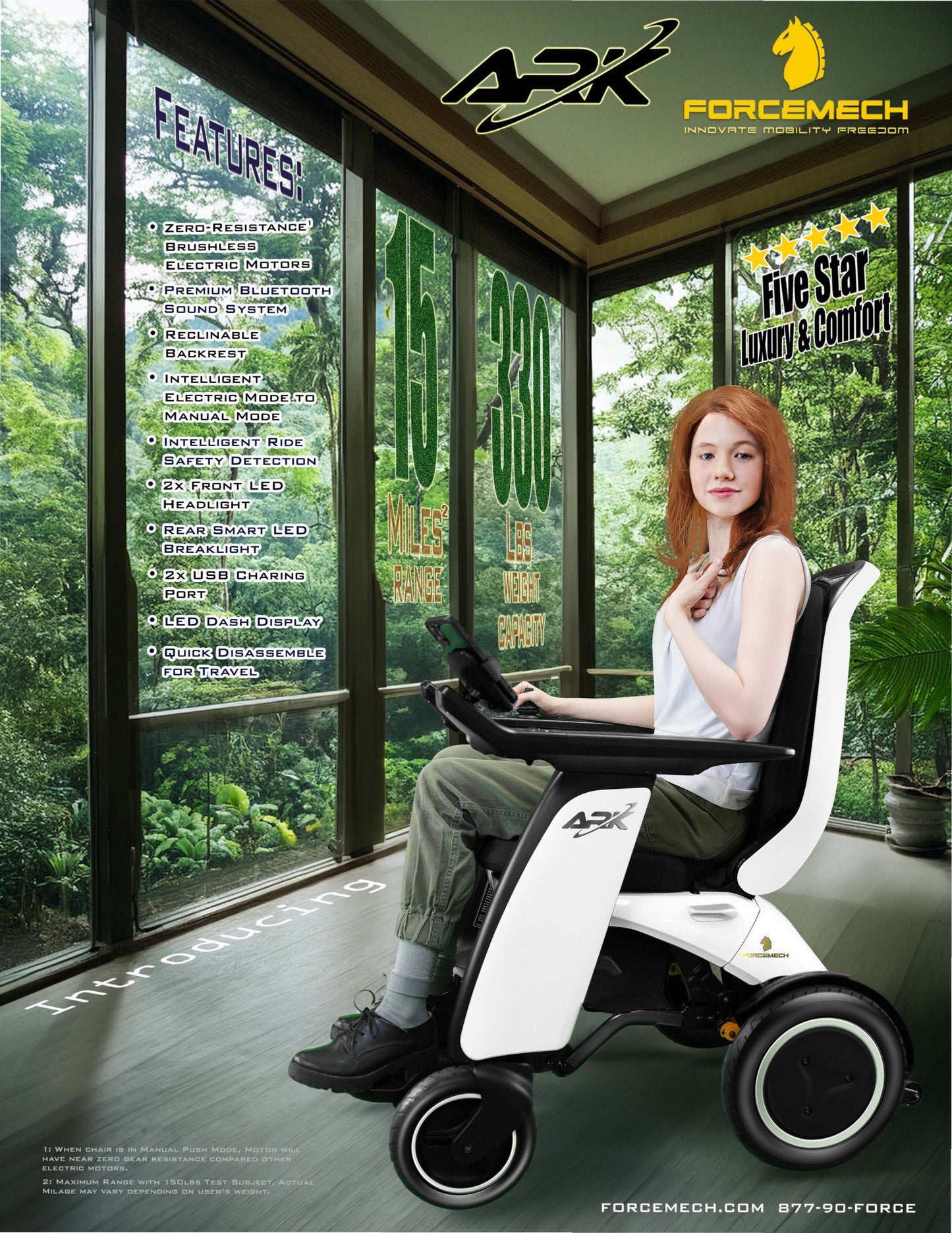 Forcemech ARK Luxury All-Terrain Reclining Power Chair
