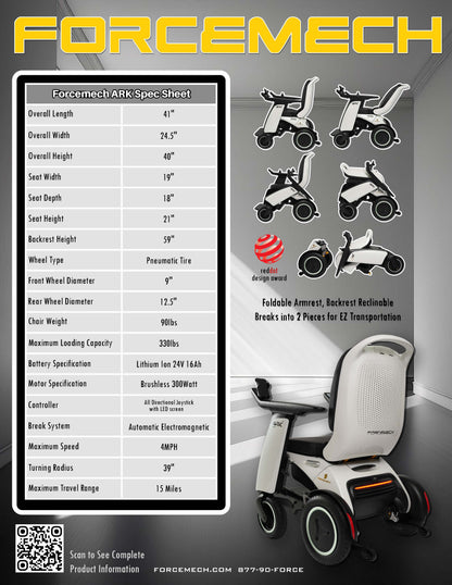 Forcemech ARK Luxury All-Terrain Reclining Power Chair