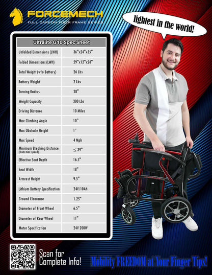Forcemech Ultralite G10 Power Wheelchair