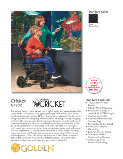 Golden Cricket Power Wheelchair Model GP302