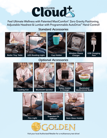 Golden Tablet Holder + Charge For The Cloud+ PR511