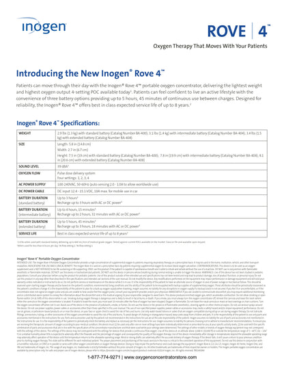 Inogen  Rove 4 Portable Oxygen Concentrator