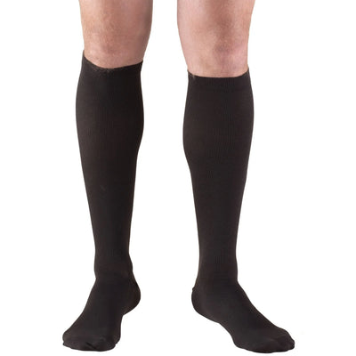 TruForm Men's Microfiber Dress Socks Knee High 15-20 Compression (Closed Toe)
