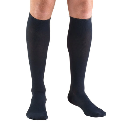 TruForm Men's Microfiber Dress Socks Knee High 15-20 Compression (Closed Toe)