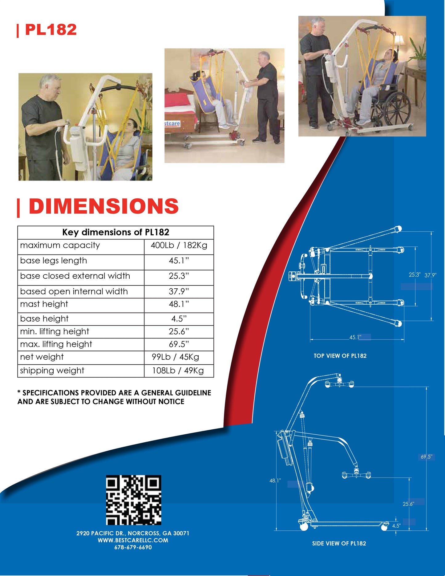 Bestcare Patient Lift PL182