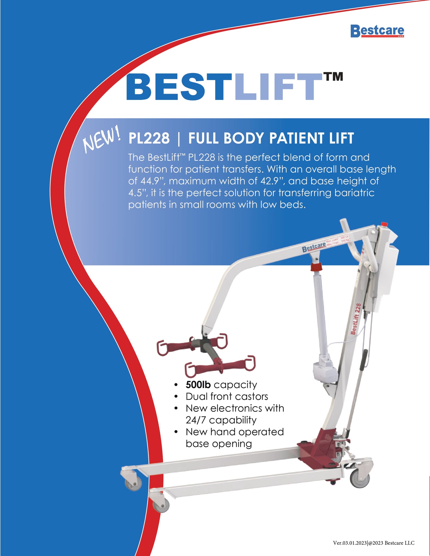 Bestcare Bariatric Patient Lift PL228