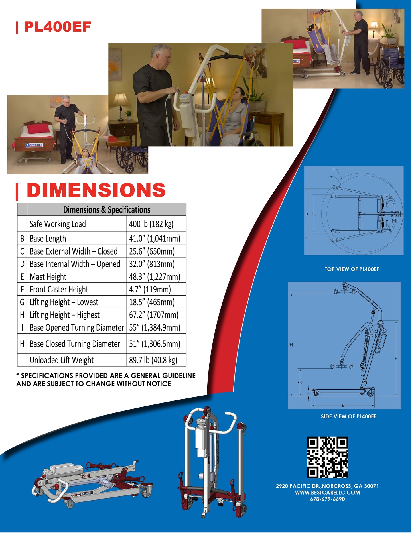 Bestcare Patient Lift PL400EF