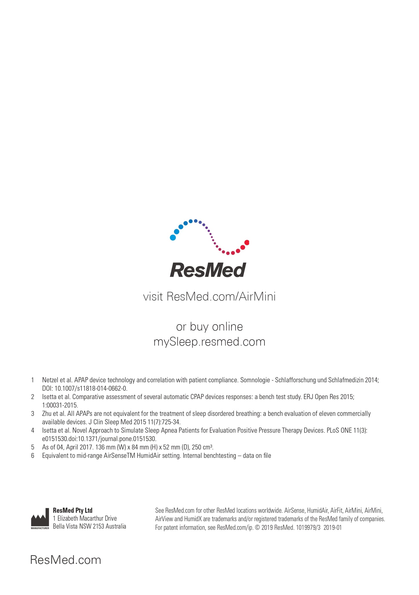 ResMed AirMini CPAP Machine 38113