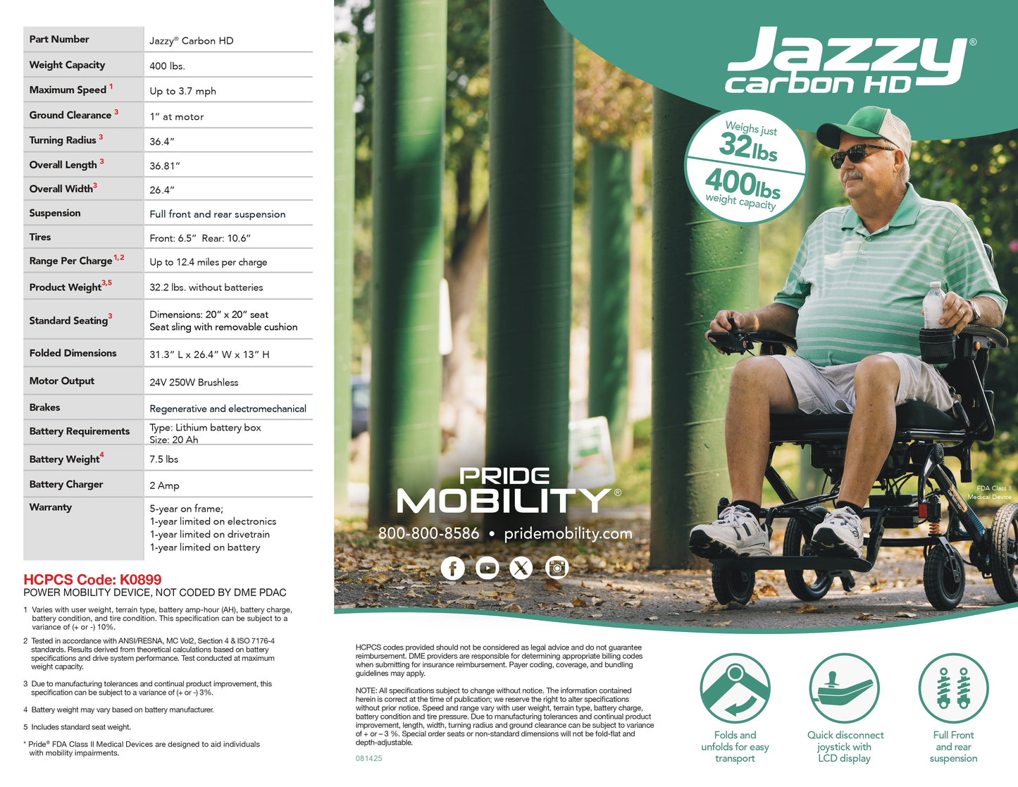 Jazzy Carbon HD  Model# JCHD
