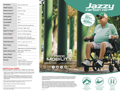 Jazzy Carbon HD  Model# JCHD