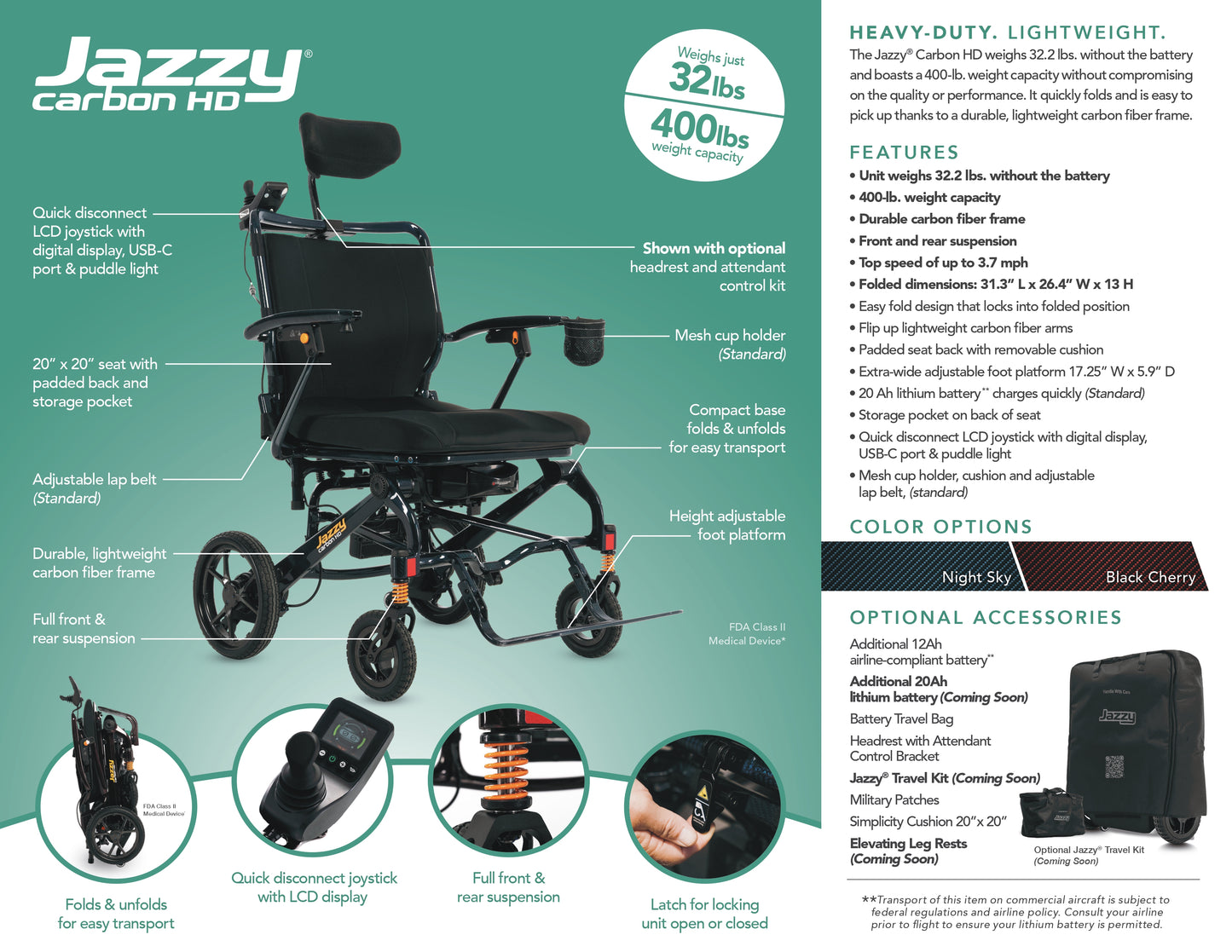 Jazzy Carbon HD  Model# JCHD
