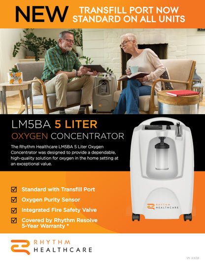 Rhythm  LM5BA 5L Stationary Oxygen Concentrator